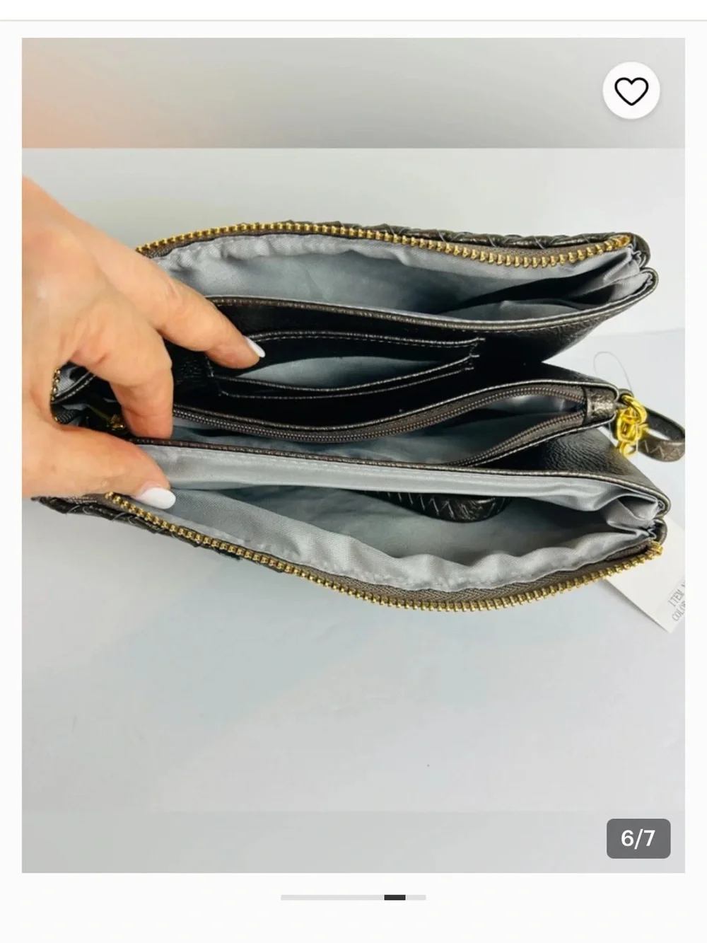 Woven Metallic Silver Crossbody Bag - Women's Shoulder Purse Silver new